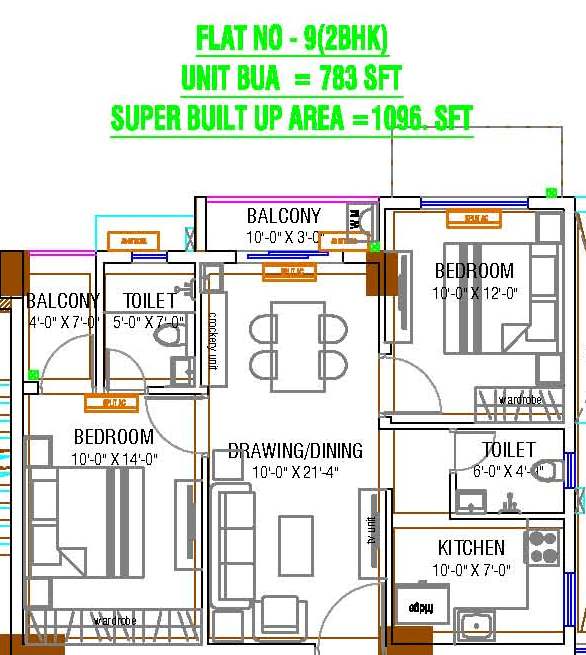Stalwart Pride 2 BHK Flat under construction at Jagamara, Bhubaneswar